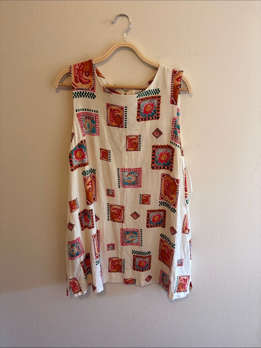 Paper Heart Linen Blend Cowgirl Mini Dress